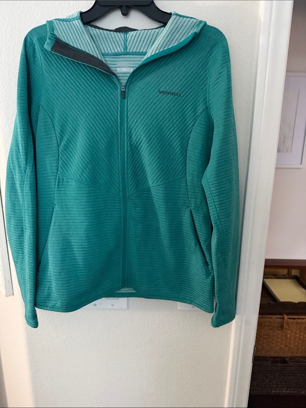 Merrell Women's Teal Zip-Up Hooded Jacket